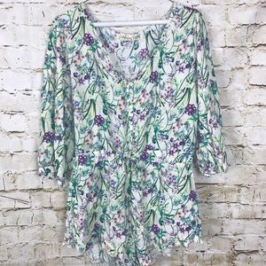 California Gypsy Boho Tie Front Romper 0185